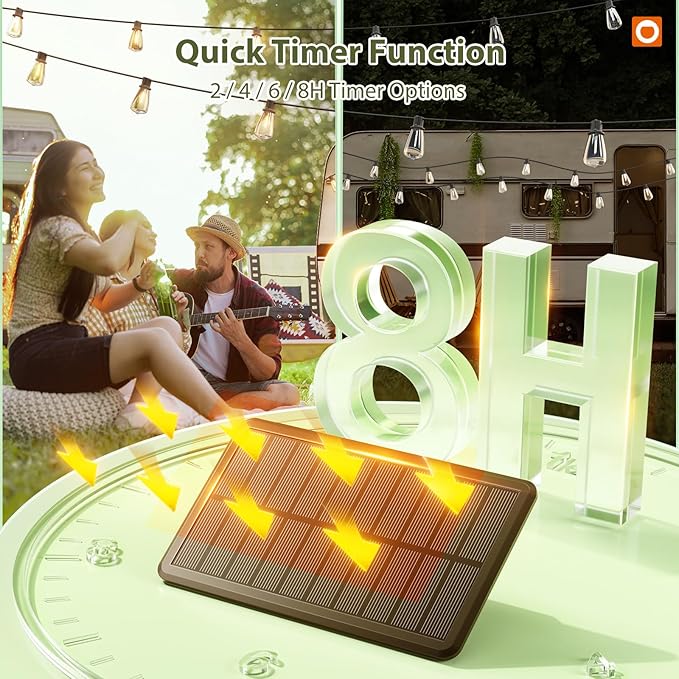 addlon 54(48+6) FT Solar String Lights Waterproof,Patio Lights Solar Powered with Remote & USB Port 15+1 LED Shatterproof Bulbs 3 Light Modes, Dimmable Solar Light for Camping Backyard Garden