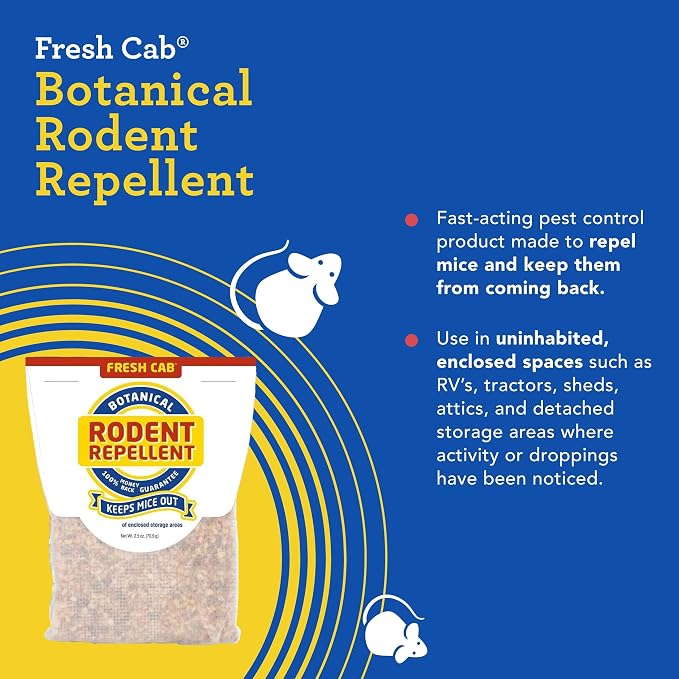 Rodent Repellent - Botanical Pest Control for Indoor Use - Safe for Kids & Pets When Used As Directed - Made with Plant Fibers, Balsam Fir Essential Oil & Fragrance - 4-Pack