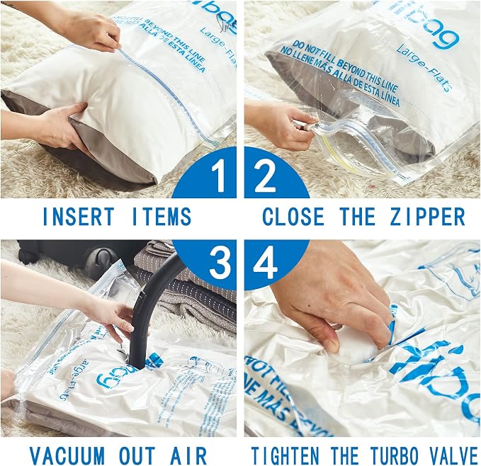 30 Combo Vacuum Storage Bags, Vacuum Seal Bags for Clothing and Bedding