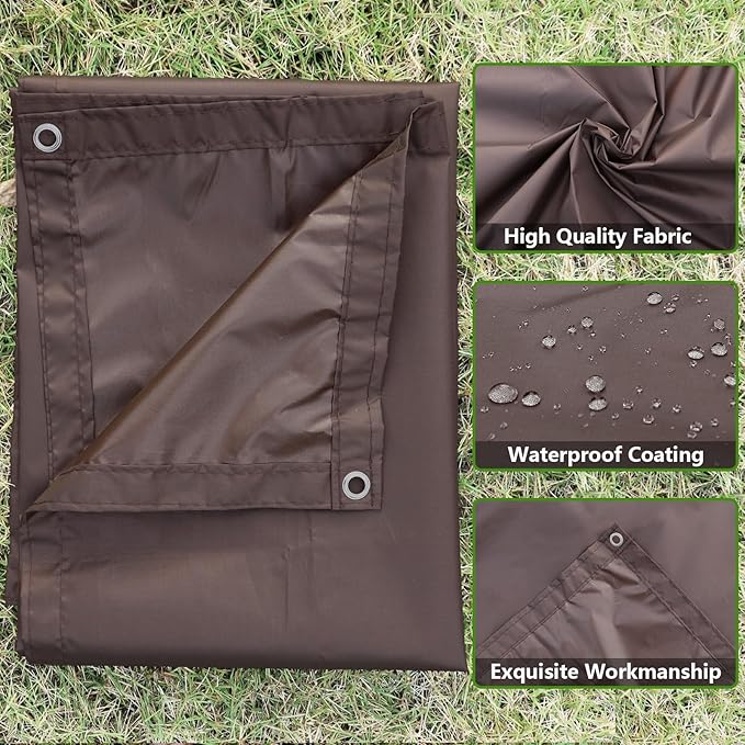 Waterproof Balcony Privacy Screen Fence Cover 3'3"x9'9" Sun Shade Sail Shade Cloth Decorative Fence Covering with Grommet for Deck Patio Backyard Porch Railing