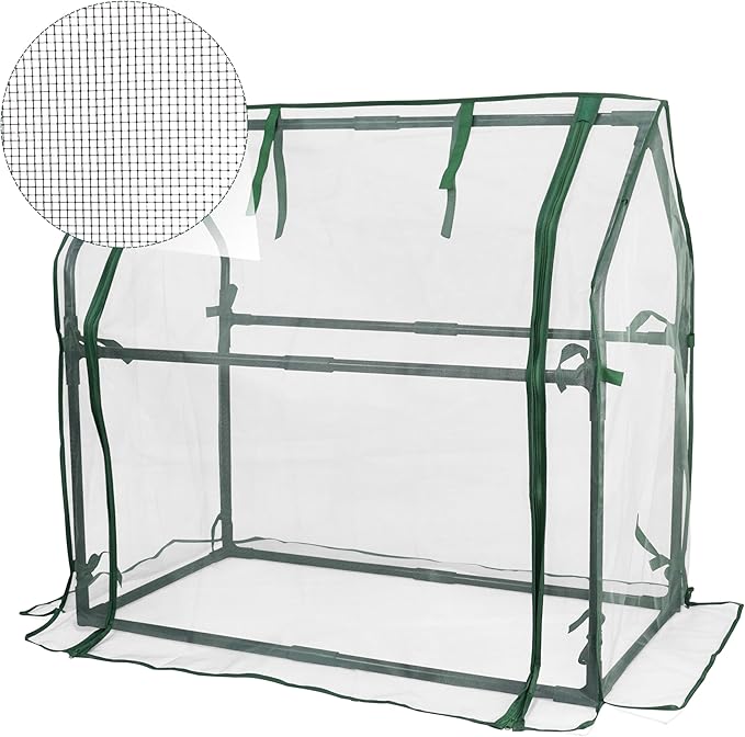 Gardzen Replacement Mesh Cover for Mini Greenhouse 36.2"(L) x18.9(W) x33.3(H), R1