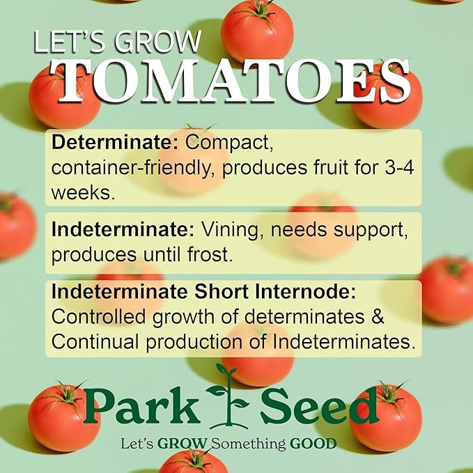 Park Seed Variety of Tomato Seeds, Planting Vegetables, Easy to Grow, Non-GMO, Perfect for Harvesting, Park's Legacy, Pack of 20