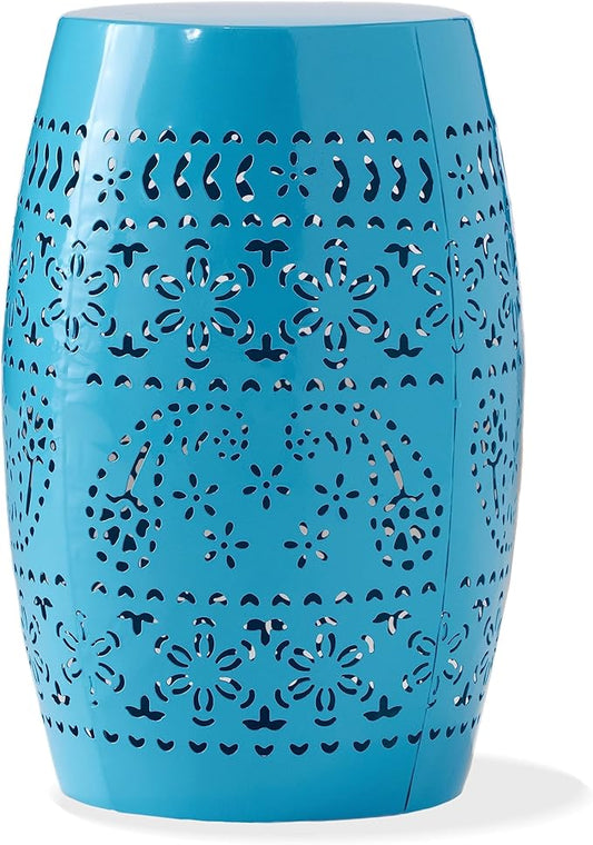 Christopher Knight Home Ruby Outdoor 12" Iron Side Table, Blue