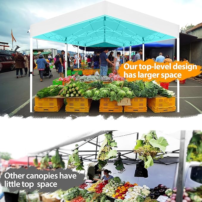 COBIZI Canopy Tent 10x30 Pop up Canopy with 3 Sidewalls Outdoor Party Tent Waterproof 2000mm+&UPF50+,Carpas para Fiestas 10x30 Pop up Gazebo Wedding Canopy with 4 Ropes&4 Sandbags,White