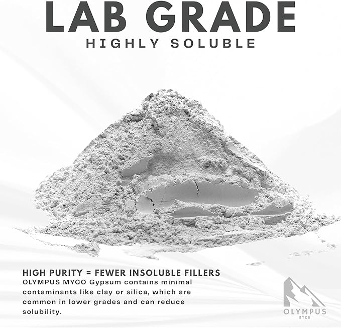 97% Pure Gypsum Powder, 5 lbs – High Solubility Calcium Sulfate Dihydrate for Soil, Gardens, Lawns, Soil Conditioner