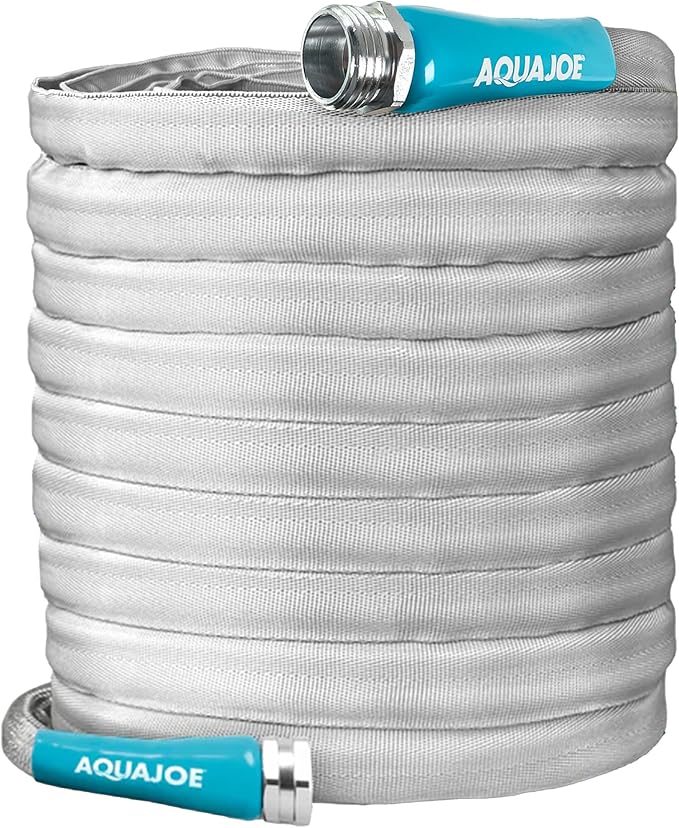 Aqua Joe AJFJH100-58-PRX XTREME FIBERJACKET Flexible, Kink-Resistant Garden Hose, 600 PSI Max, 5/8-Inch Diameter, 100 Feet