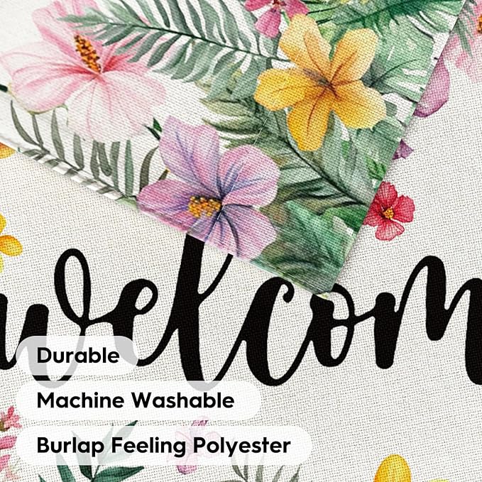 AVOIN colorlife Spring Summer Plumeria Flowers Garden Flag 12 x 18 Inch Double Sided, Seasonal Welcome Yard Outdoor Flag