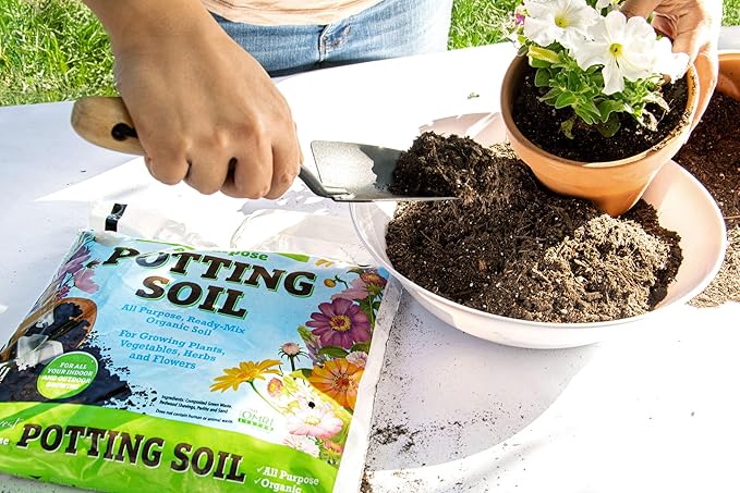 Generic Organic Potting Soil Mix - All Purpose Ready-to-Use Garden Soil for Indoor-Outdoor Plants, Vegetables, Herbs & Flowers - Enriched with Nutrients, Eco-Friendly (12 qt. (3 Pack)), Brown