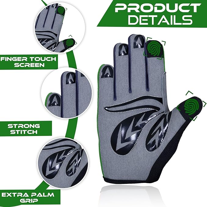 WFX Cycling Gloves Toddler Mountain Bike Handlebar Grips Gel Padding Full Finger Baseball Glove Workout Football Gloves Youth Boys 6-12 Kids Gardening Gloves MTB Gloves