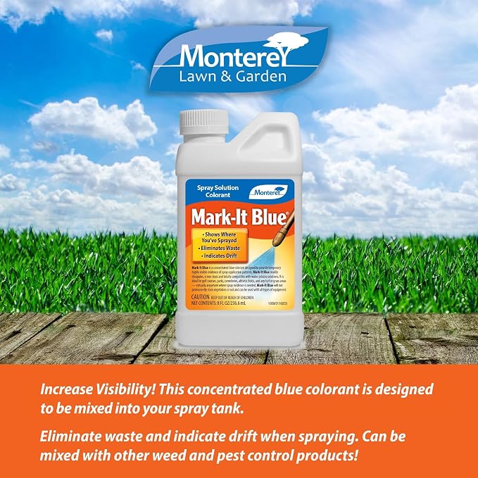 Monterey Mark-It Blue Spray Colorant, 8 oz with Spoon