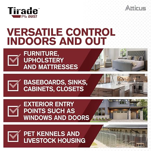 Atticus Tirade 1% Dust Insecticide (1.25lb) - Control Wasps, Bees, and More | Ready-to-Use Cyfluthrin Dusting Powder, Indoor and Outdoor Pest Control, Hornets, Ants, Bed Bug, Yellowjacket Killer