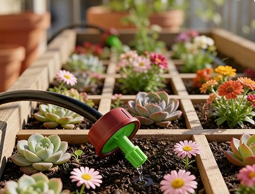 0.25 GPH Pressure Compensating Drippers: 25 Pack Drip Irrigation Spot Emitters Heads Constant Flow Drip Irrigation Parts for Garden Irrigation System