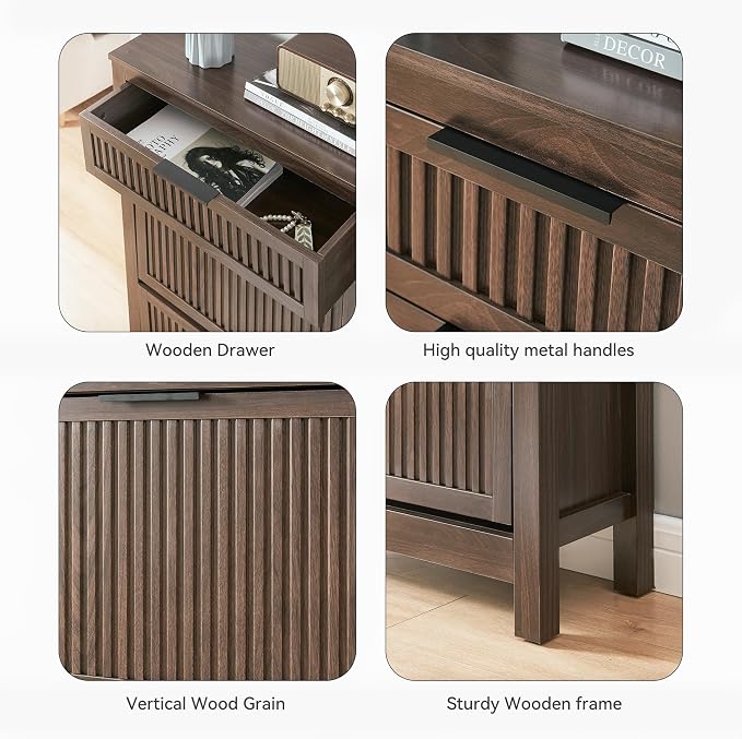 2-Flip Drawer Shoe Cabinet Narrow Entryway Rack, Brown