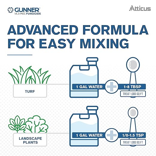 Atticus Gunner 14.3 Propiconazole Fungicide (16 oz) Controls Brown Patch, Dollar Spot, Blights, Powdery Mildew, and Rusts
