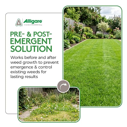 Alligare Diuron 4L Herbicide - Pre- and Post-Emergent Weed Killer for Annual & Perennial Grasses - Effective Herbicide Weed Killer on Crabgrass, Foxtail, Ryegrass - Easy Application - 2.5 Gallons