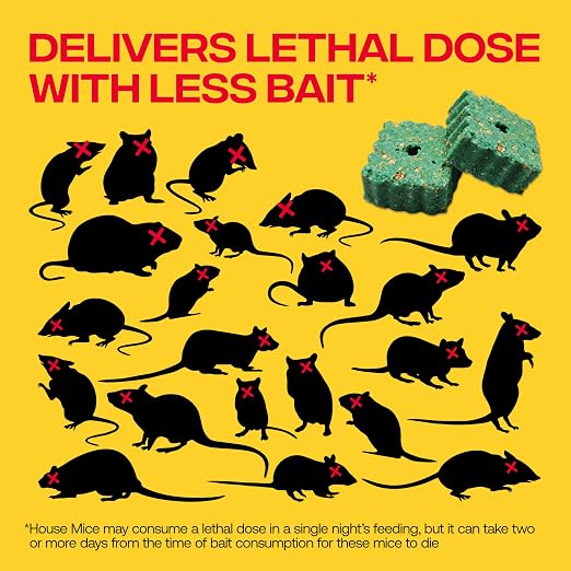 Victor Fast-Kill Bait Blocks II, 86-Count Rat and Mouse Poison Bait Blocks | Indoor and Outdoor Rodent Control, Eliminate Norway Rats, Roof Rats, & House Mice, Rodent Killer, 4lb Bag, M904B