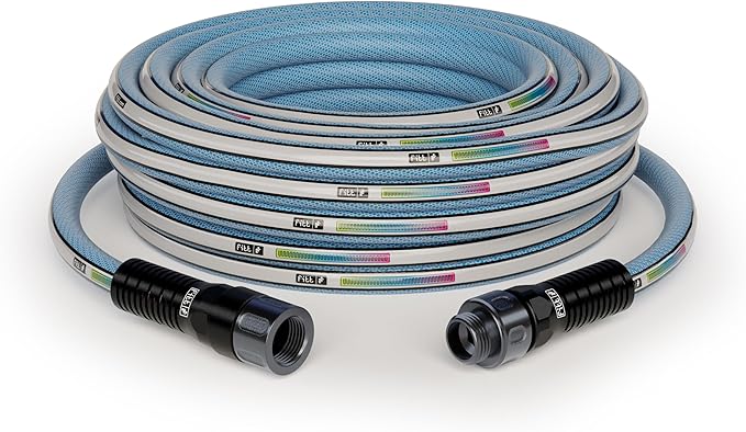 FITT Aquamaster 5/8’’ 25ft, high performance flexible Garden Hose for intensive Use. Kink-proof