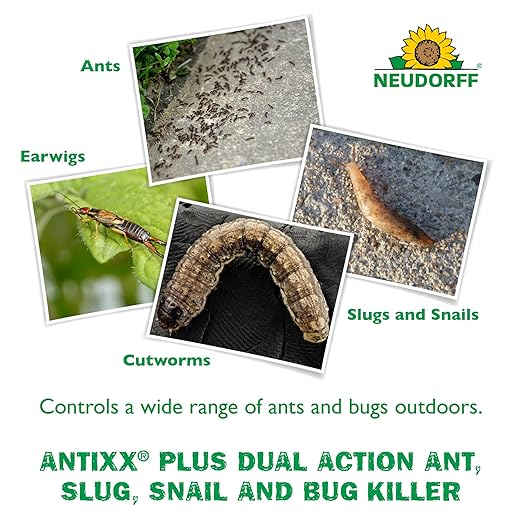 Neudorff ANTIXX Plus Ant & Insect Control Granules for Ants, Crickets, Cutworms, Earwigs, Pillbugs, Slugs, Snails and Sowbugs for Organic Gardening