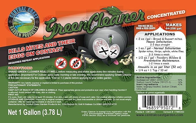 Central Coast Garden Green Cleaner 2 oz Bottle