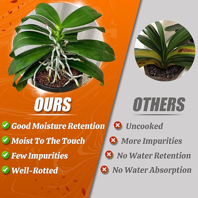 AVALUTION Orchid Potting Bark - 29QT Organic Pine Wood Chips for Plants, All Natural Potting Mix for Houseplant Mulch, Helps Root Health Development
