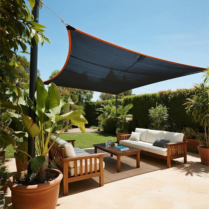 winemana 90% Shade Cloth, Dog Kennel Shade Cover, 10 x 20 FT Sturdy Durable Sunblock Shade Mesh Tarp with Grommets for Patio Plants Greenhouse Chicken Coop Porch