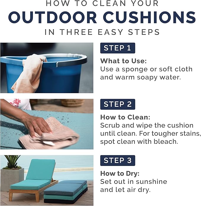 Arden 2-Pack Outdoor Patio Dining Chair Cushion, 20x44, Rain-Proof Seat Pad, Fade-Resistant Outdoor Cushion Simone Black Tropical