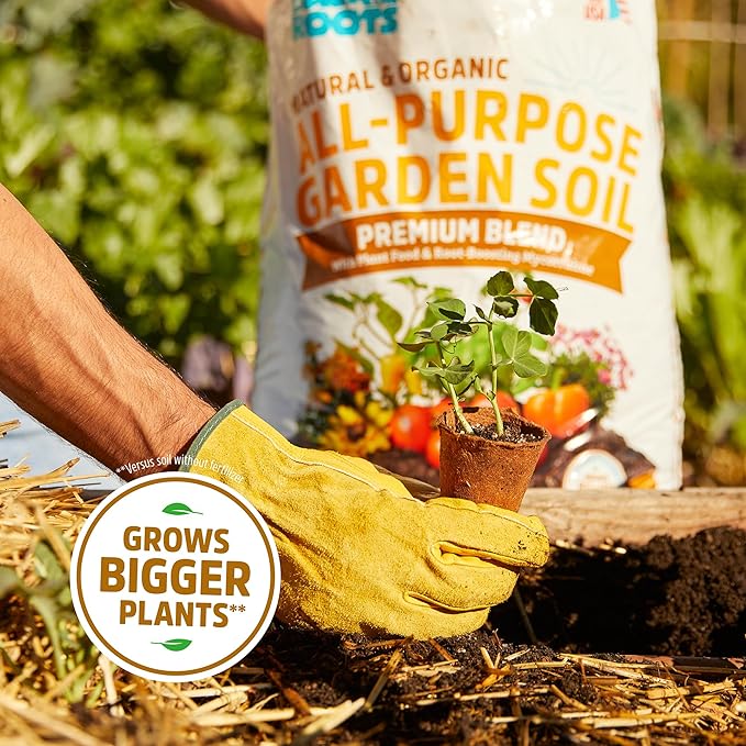 Back to The Roots 100% Organic Garden Soil (60 Cubic ft Bulk Value) | Premium Blend | Made in The USA