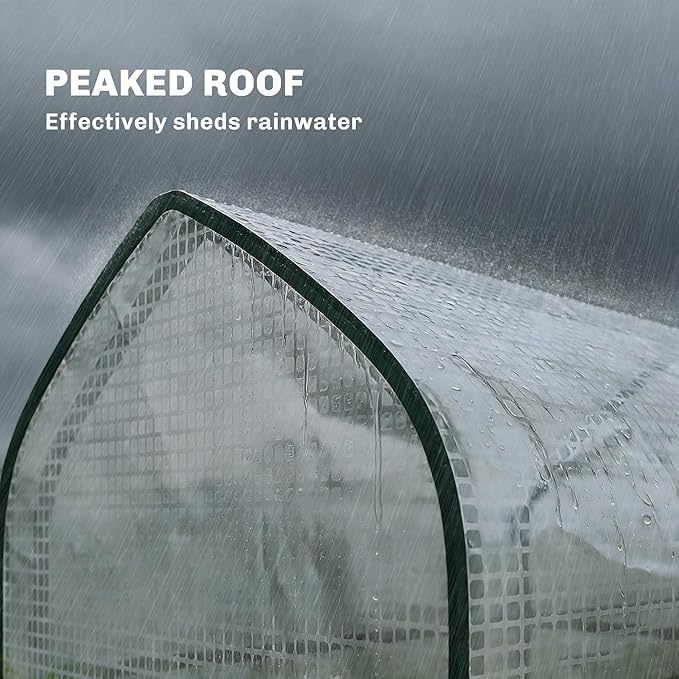 Outsunny 3 Tier Mini Greenhouse, 56.3" x 18.1" x 65" Small Portable Greenhouse with 2 Roll-up Doors, Garden Plant Growhouse with PE Cover for Indoor Outdoor, White