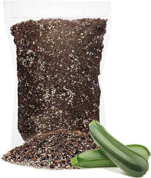 GARDENERA Premium Organic Potting Soil for Zucchini - (3 Quart Bag)
