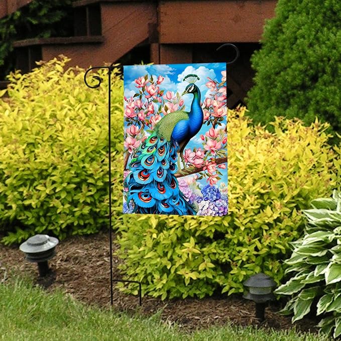 Briarwood Lane Fancy Peacock Garden Flag