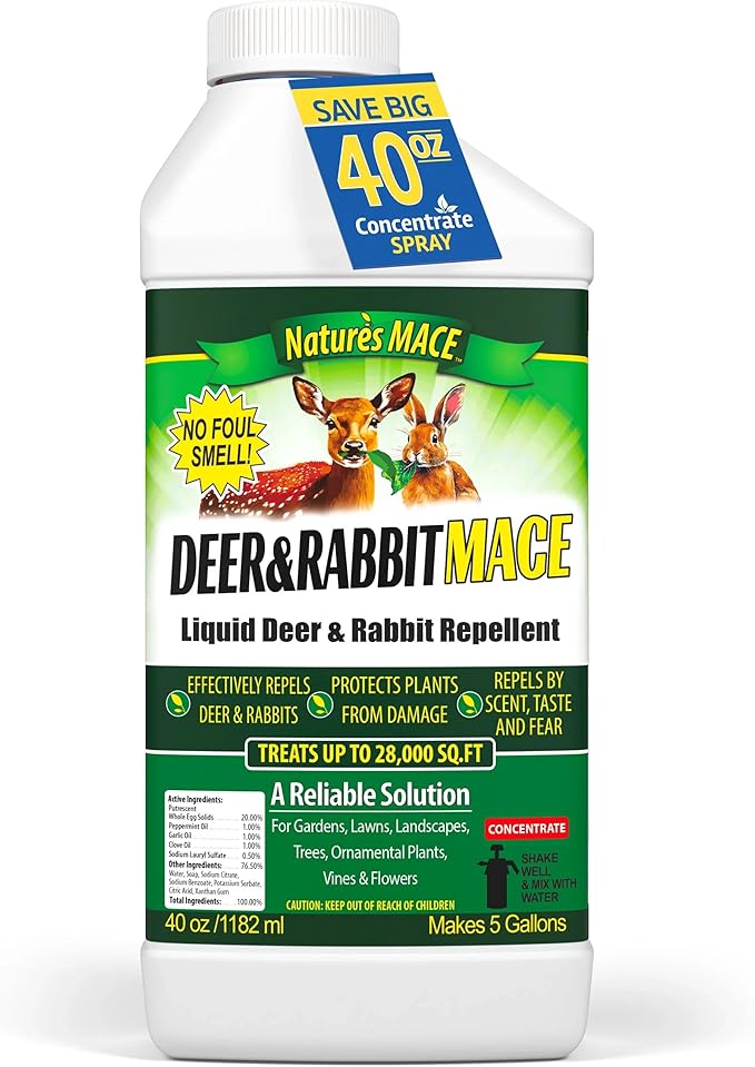 Nature's Mace Garden Spray - Plant-Friendly Outdoor Care, Mint Scent, 40 oz Ready-to-Use, Safe Around People, Pets, and Plants