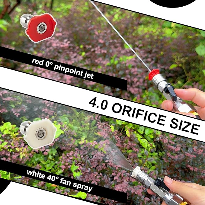 Raincovo Garden Hose Shut Off Valve to Pressure Washer Adapter, 3/4" GHT to 1/4" Quick Connect, Convert Water Hose into Power Washer Nozzle Tips, Car Washing Nozzle & Hose Attachment