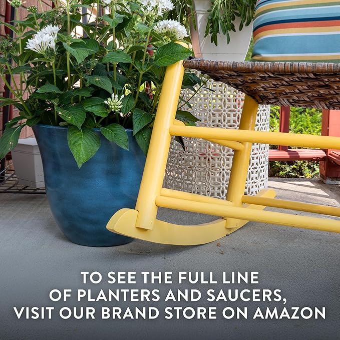 Classic Home and Garden Honeysuckle Resin Planters - Lightweight Indoor & Outdoor Plant Pots - UV-Resistant Plastic Flower Pots - Pot Planters for Flowers & Herbs (15" Bamboo)