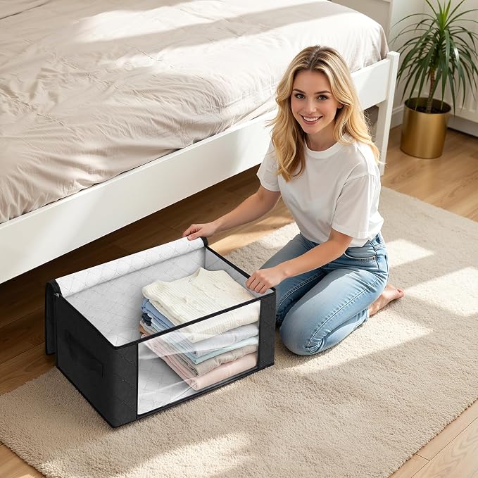 Fab totes 35L Closet Organizers, Foldable Under Bed Storage Containers