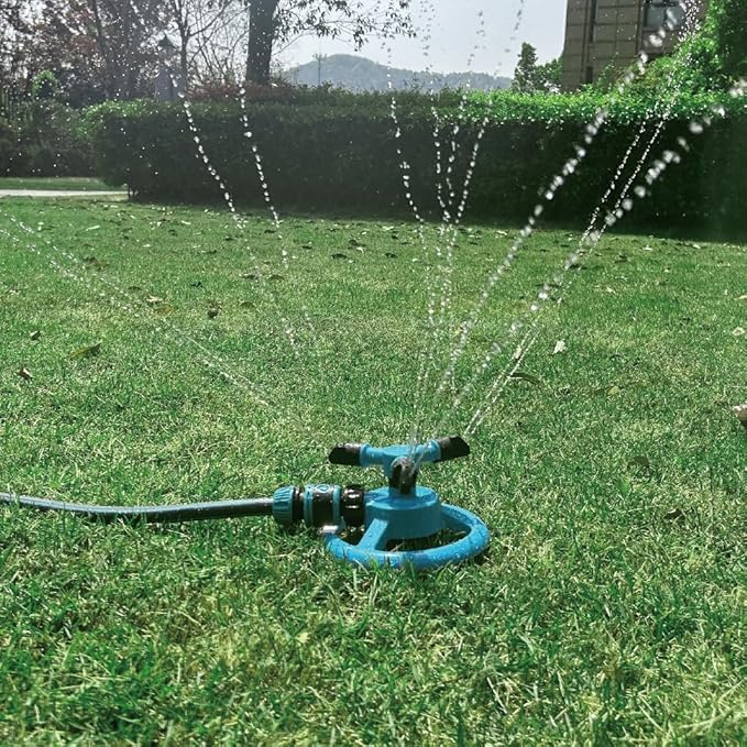 Kadaon Lawn Sprinkler Automatic Garden Water Sprinklers Lawn Irrigation System Large Area Coverage Rotation 360 Degree
