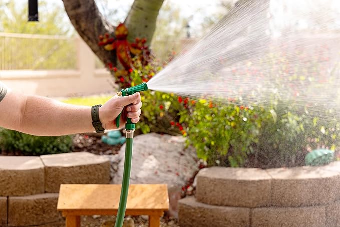 Rain Bird C06506 Classic Pistol Grip Rear Trigger Garden Hose Nozzle with Threaded Front, Durable Zinc Metal Body, Multi-Pattern, Green