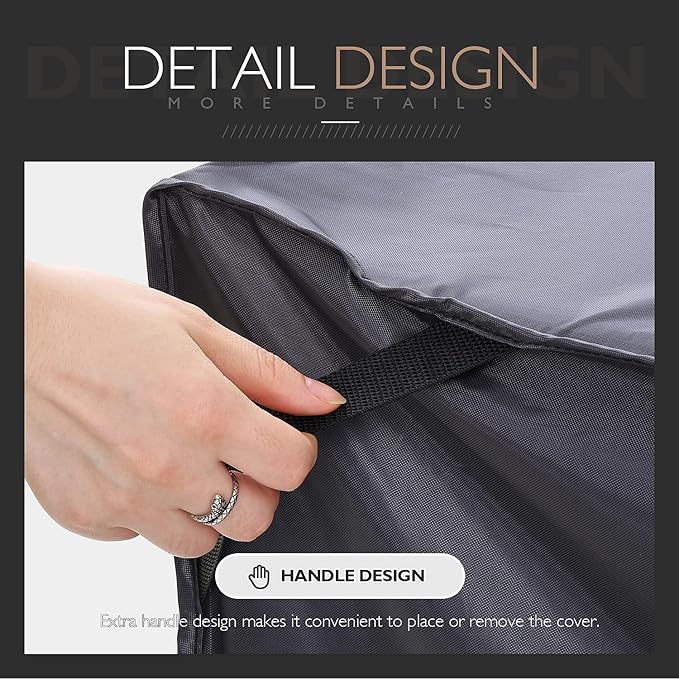 Waterproof Patio Furniture Covers, 420D Oxford Rectangular Outdoor Table and Chairs Set Cover, Anti-UV & Windproof Garden Furniture Protector for Dining Set, Sofa, Sectional, DarkGrey