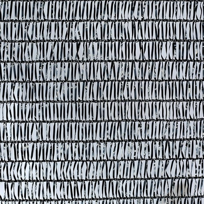 Agfabric 40% Shade Cloth 10X 50ft Sun Shade Fabric Sunblock Shade Cloth Cover with Clips for Plants, Black