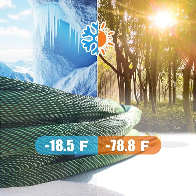 Garden Hose 25FT, Heavy Duty Water Hose with Aluminum Fittings, Puncture Proof All-weather, Ultra-Lightweight and Flexible, Watering and Cleaning for Outdoor, Lawn