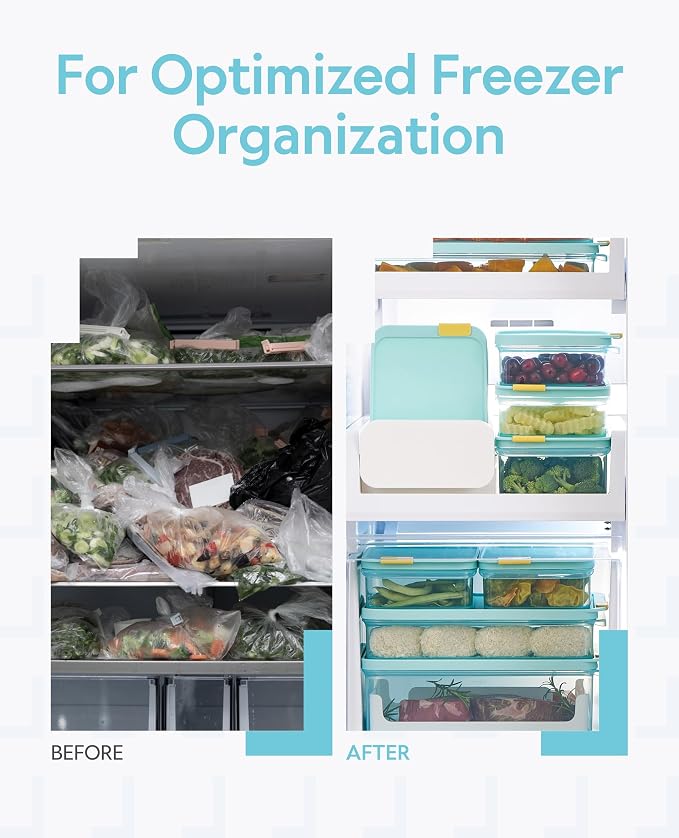 LocknLock Freezer Fit Plastic Freezer Containers | Stackable Food Storage for Meal Prep | Microwave & Dishwasher Safe | BPA Free Freezer Container with Lid, 750ml