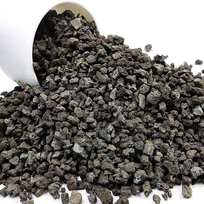 YISZM Black Horticultural Lava Rocks for Plants, 5lb Succulents Cactus Bonsai Soil Volcanic Rocks for Aquarium Outdoor Decorative Stones for Craft Projects, Vase Fillers