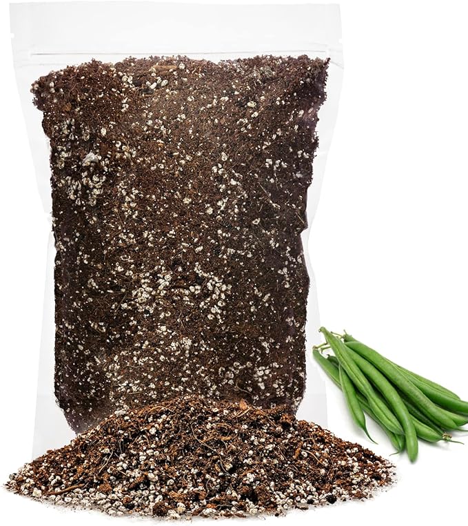 GARDENERA Premium Organic Potting Soil for Green Beans - (5 Quart Bag)