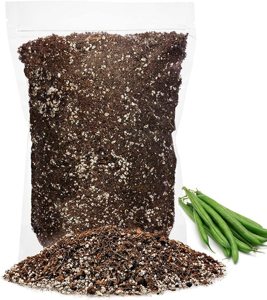GARDENERA Premium Organic Potting Soil for Green Beans - (4 Quart Bag)