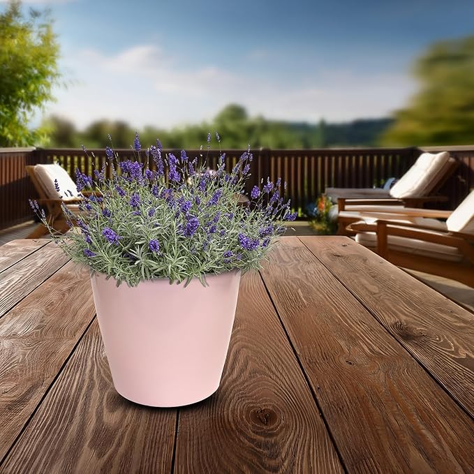 7” Self-Watering Pot – Eco-Friendly Bamboo Planter, Biodegradable & Plastic-Free, Indoor/Outdoor Plant Pot with Built-in Water Well for Healthy Root Growth
