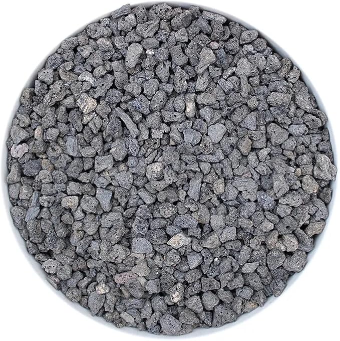 Boniosz 2lb Black Horticultural Lava Rock Soil Additive for Cacti, Vase Fillers, Succulents and Terrarium Plants - No Dyes or Chemicals - 100% Pure Volcanic Rock