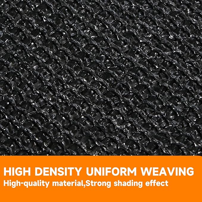 90% Shading Rate 20'x30' Black Shade Cloth,UV Resistant Durable Mesh Tarp with Grommets&Reinforced Edges, Shade Net Using for Plants Cover, Greenhouse, Dog Kennel, Patio, Chicken House