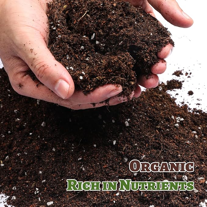 Doter Organic Vegetable Soil Mix 4qt, Indoor Plants Potting Mix for All Potted Vegetable Like Tomatoes Lettuce Bell Peppers, Grow Healthy houseplants Indoors