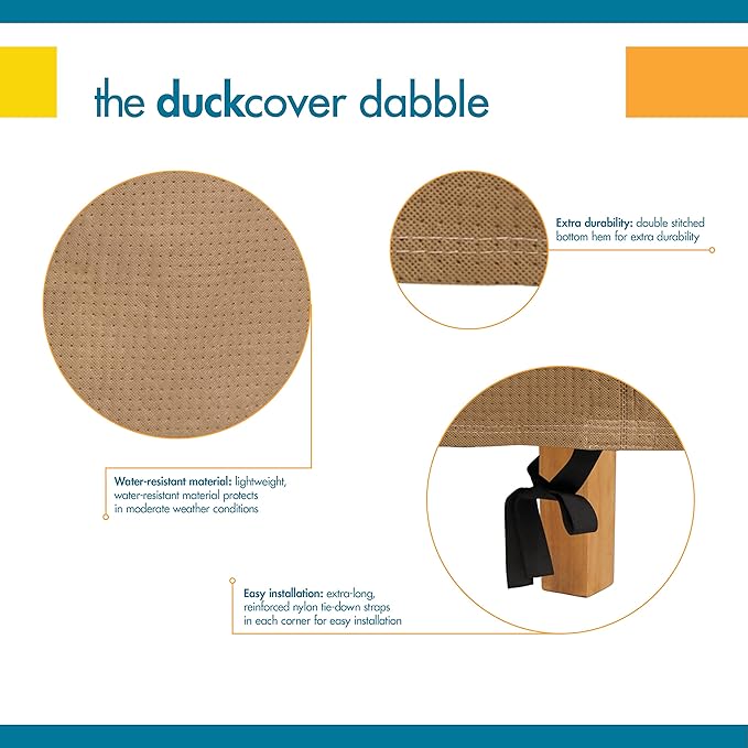 DUCKCOVERS Essential Water-Resistant 40 Inch Patio Lounge Chair Cover, Patio Furniture Covers