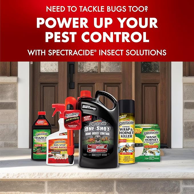Spectracide Triazicide Insect Killer For Lawns & Landscapes Concentrate (Ready-To-Spray), Protects Lawns, Vegetables, Fruit & Nut Trees, Roses, Flowers & Shrubs, 32 fl Ounce