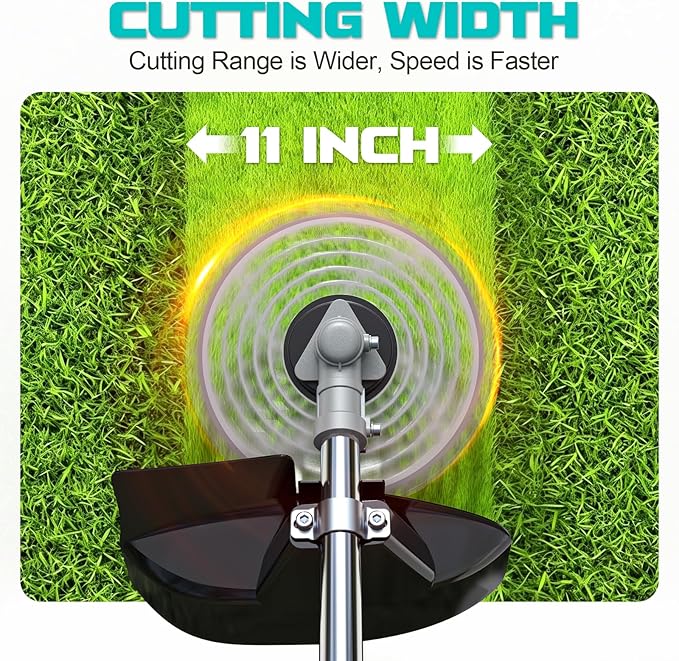 Cordless 2-in-1 Tiller Cultivator & Weed Wacker Compatible with Makita 18V Battery (Tool Only), 500RPM Electric Garden Tiller String Trimmer, 9" Tilling Width 9.4" Depth for Soil Lawn Cultivation